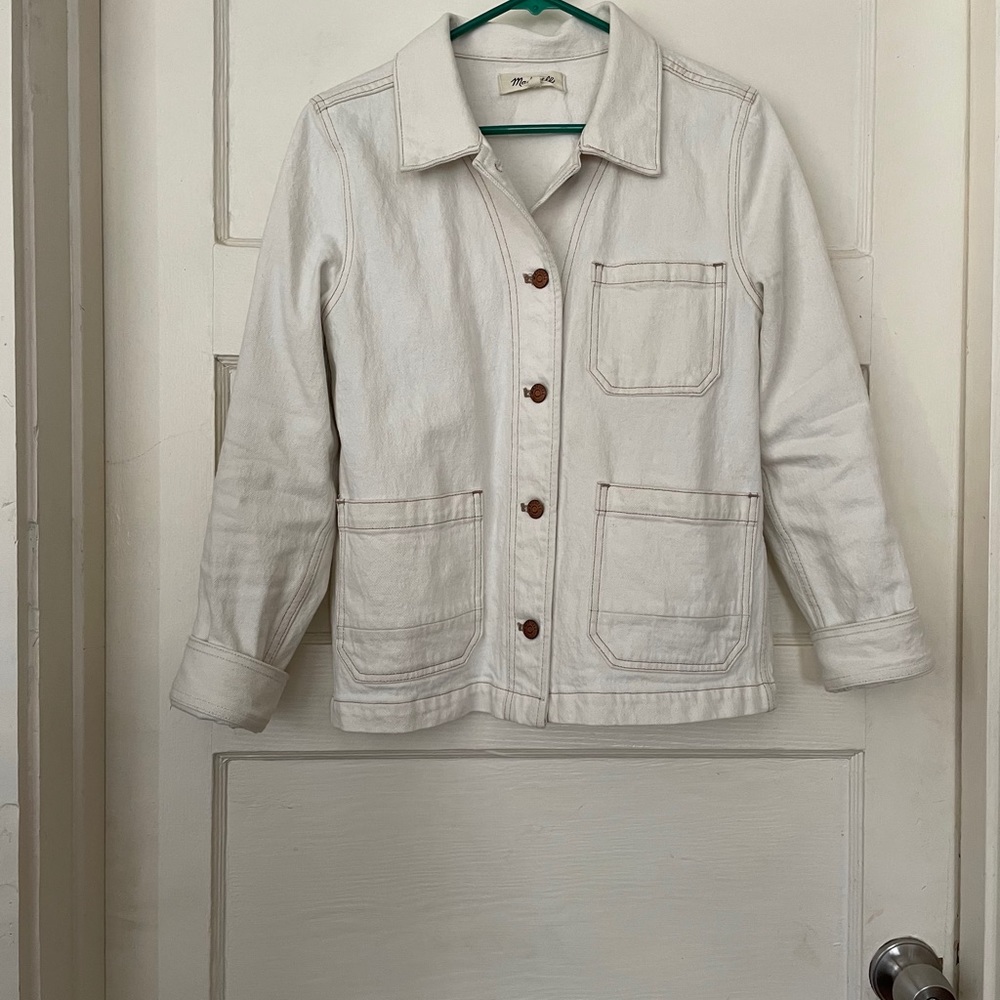 Denim Ashwood Chore Coat in Cloud Lining